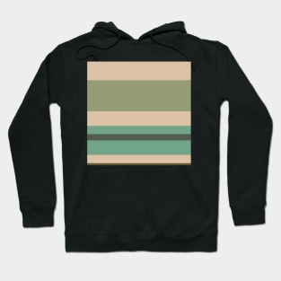 An exceptional melt of Soldier Green, Dark Vanilla, Artichoke, Greyish Teal and Gunmetal stripes. Hoodie